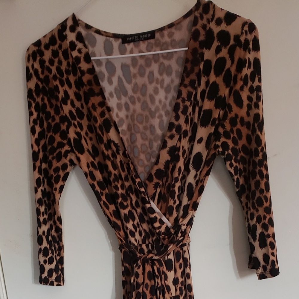 Leopard print maxi dress